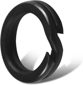 100-Pack Black Split Rings for Fishing Lures, Saltwater & Freshwater Tackle Speed Clips, Split Ring Tippet Rings Oval/Wire Rings & Fly Fishing Gear