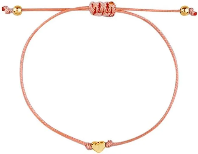 20 Pcs Women Men Simple Heart Bracelet Adjustable Rope String Lucky Gift Bracelet For Birthday Holiday Anniversary