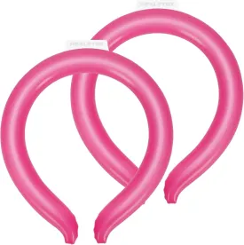 2Pcs Cooling Neck Tubes - Reusable Ice Neck Rings for Outdoor Sports & Fitness | 18C Freezed Wearable Body Cooling Collar for Summer Heat Relief(Pink)