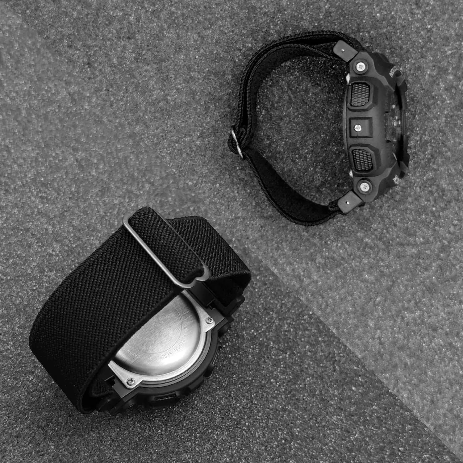 Abanen Elastic Nylon Watch Bands for Casio gshock DW-5600/8900, Stretchy Strap with with Lightweight Plastic Connector for Casio GA-100/GW-B5600/GB-5600 /GW-6900