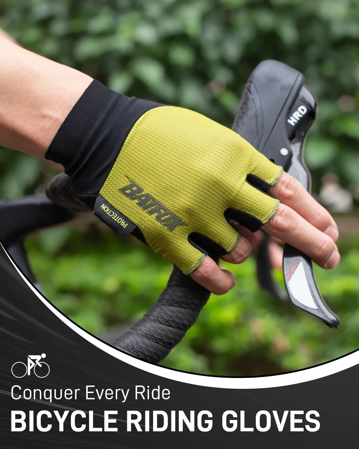 BATFOX Cycling Gloves for Men Women Road Mountain Bike Riding Gloves - Anti-Slip Bike Glove for Fitness Cycling Training Outdoor Sports