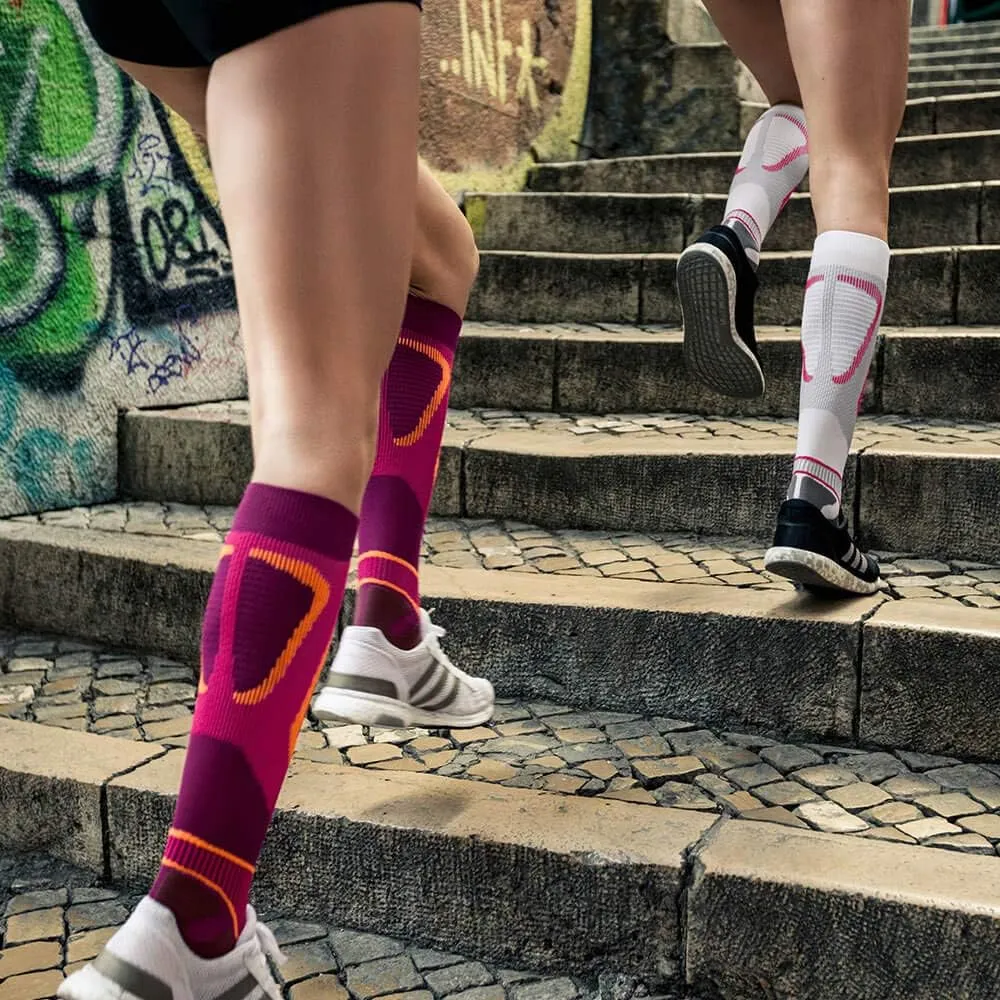 Bauerfeind Run Performance Compression Socks - Targeted Compression Zones - Increased Ankle Stability - Heel and Sole Relief