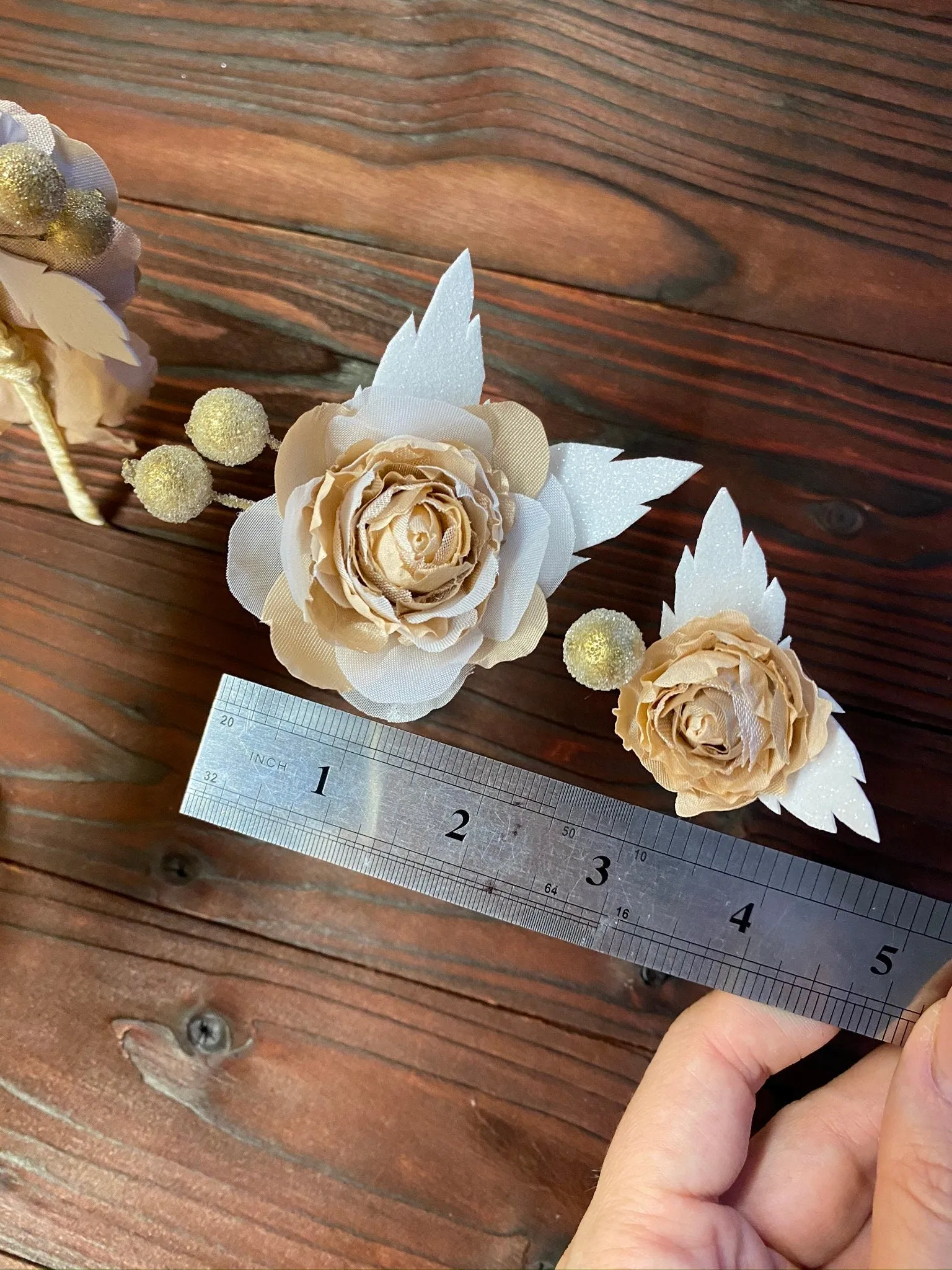 Beige Pink Floral Crown Halo Crown Headpiece With Beige and White Flowers Met Gala Accessories