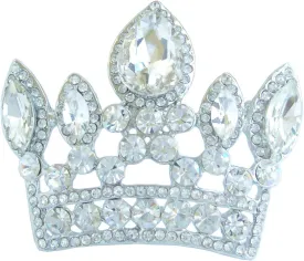 Classic 2.56" Crown Brooch Pin Pendant Austrian Crystal BZ5050