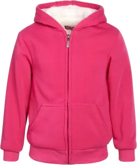 Coney Island Girls Hoodie - Cozy Soft Fleece Sherpa Lined Zip Up Hoodie Sweatshirt for Girls (Sizes Run Small: 4-16)
