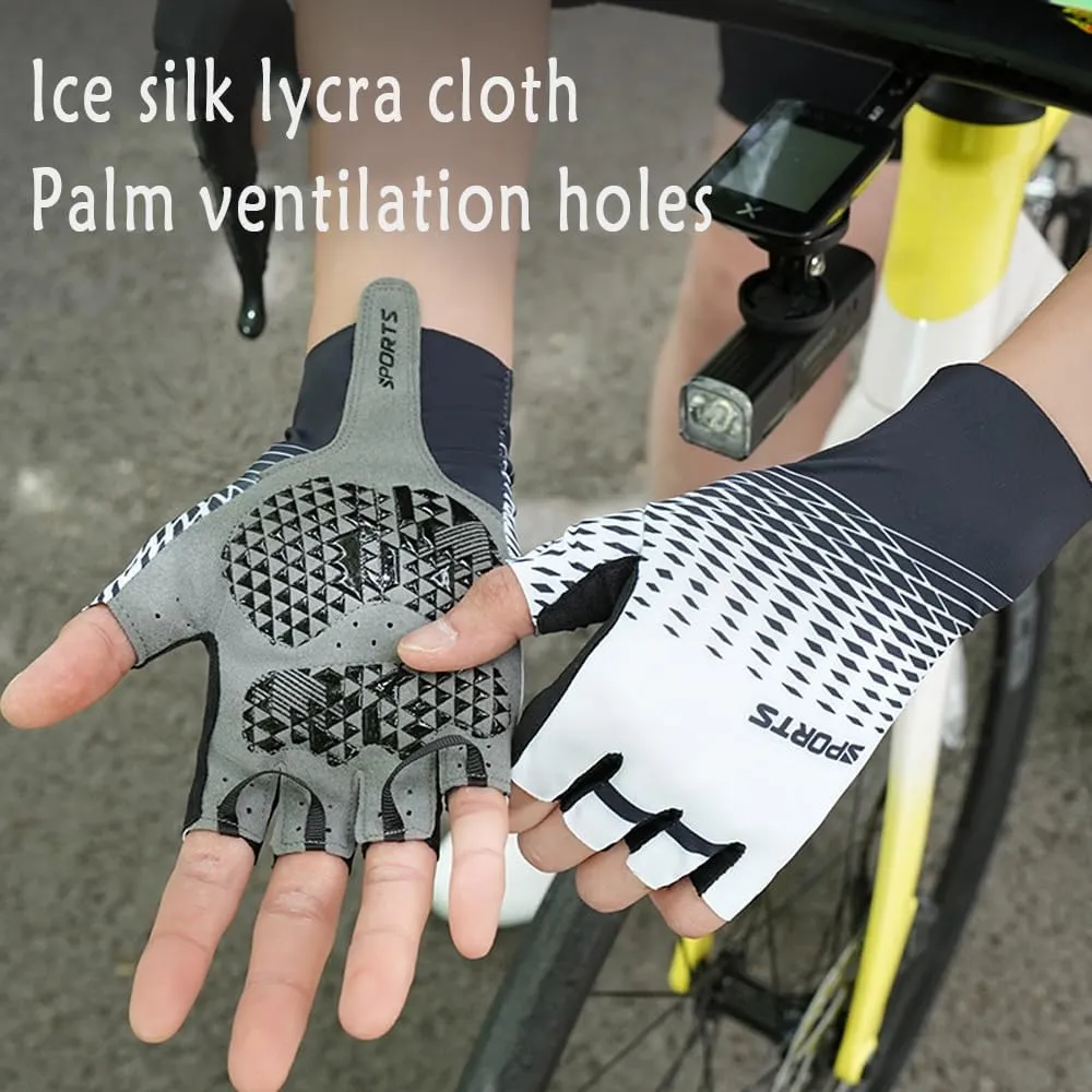 Cycling Gloves for Men, Half-Finger Summer Cycling Gloves, Fitness Gloves, Cycling Gloves for Men Summer, for Motorcycles, Bicycles, MTB, Gym and Other Sports