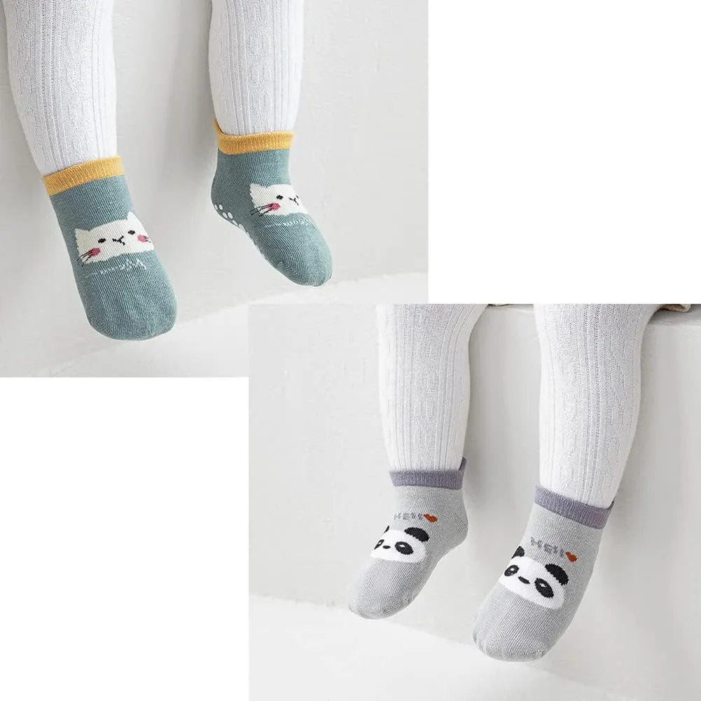 Exegawe Baby Socks with Grippers 5 Pairs Toddler Kids Cartoon Floor Ankle Non Slip Socks