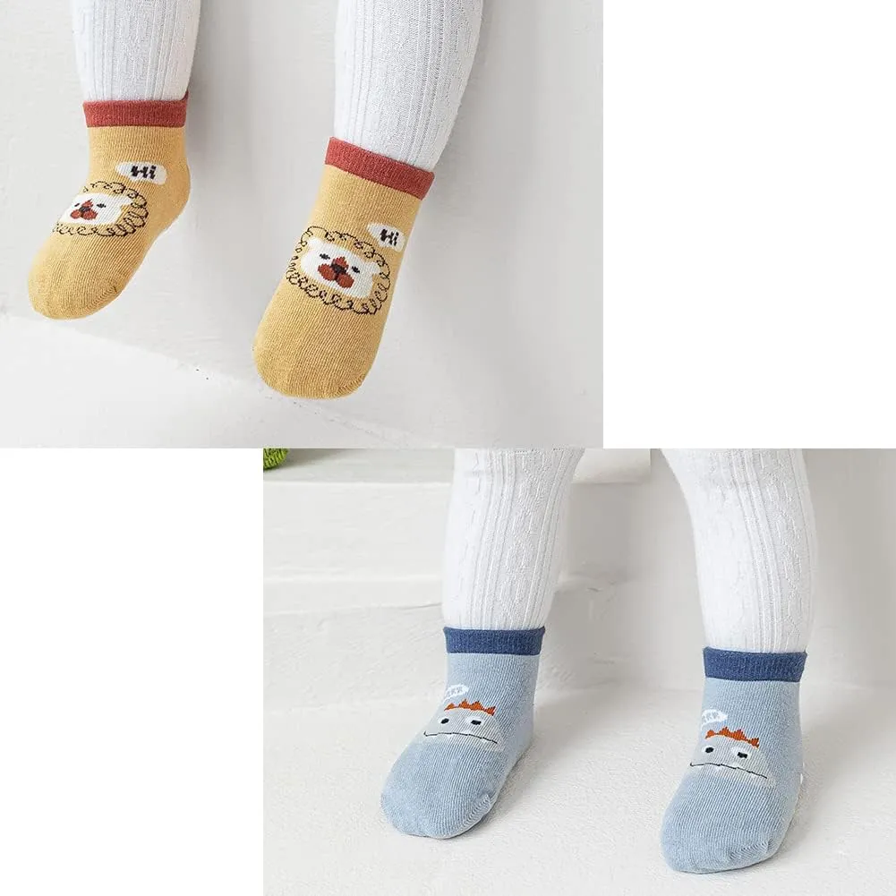 Exegawe Baby Socks with Grippers 5 Pairs Toddler Kids Cartoon Floor Ankle Non Slip Socks
