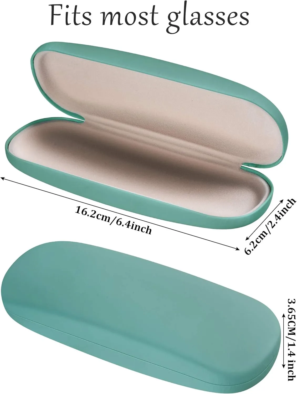 Frienda 3 Pieces Hard Shell Glasses Eyeglasses Sunglasses Case with Eyeglass Cloth