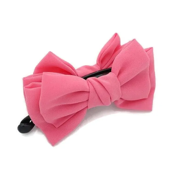 Handmade Chiffon Bow Banana hair clip Women Hair Accessories Hair Bow Clip