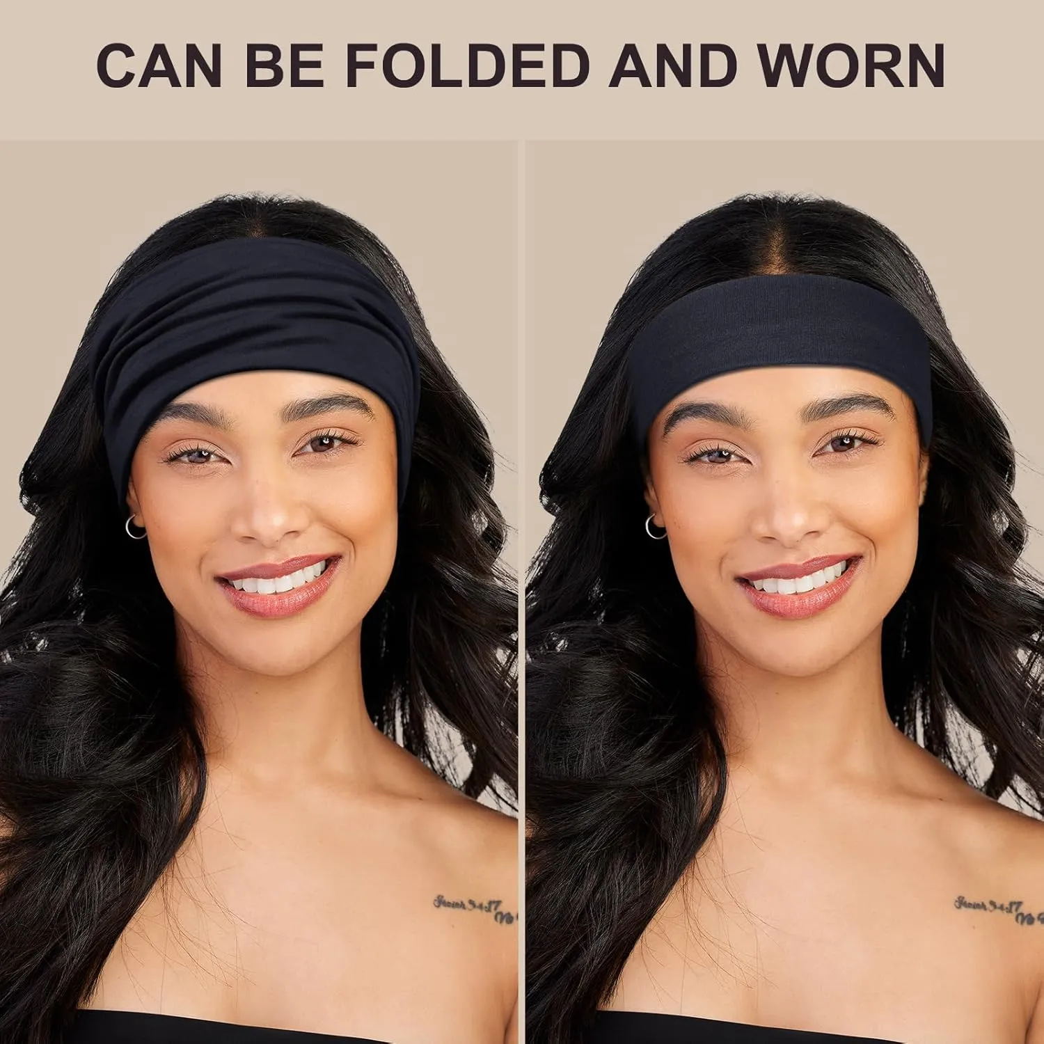 Headbands for Women Wide Hair Bands Workout Headbands for Women Cloth Womens Headband Set Head Bands for Women's Hair - 7 Pack