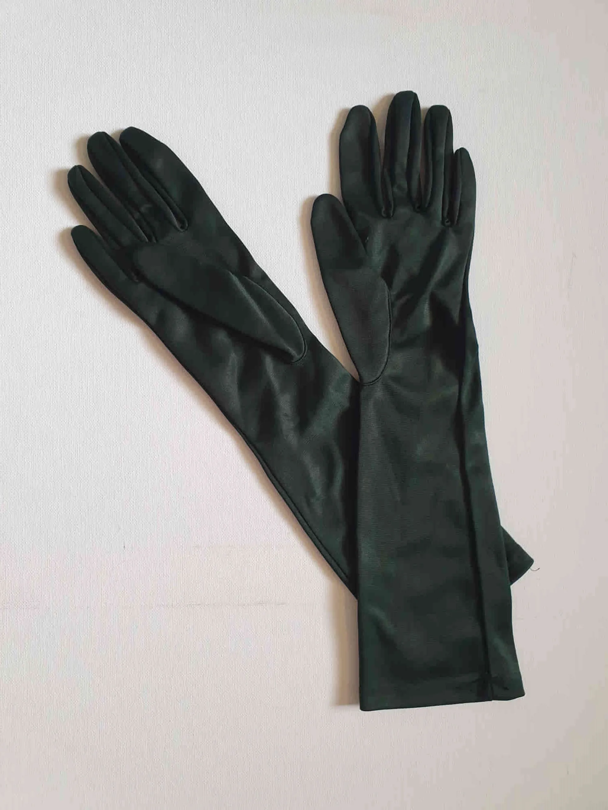 Long Black Gloves by Dents - Size 7 1/2