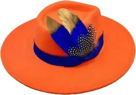 Men's Fedoras Hat Bow Ribbon Feather Accessories Jazz Hat Women's Hats Wide Brimmed Hats 5 M55-58cm