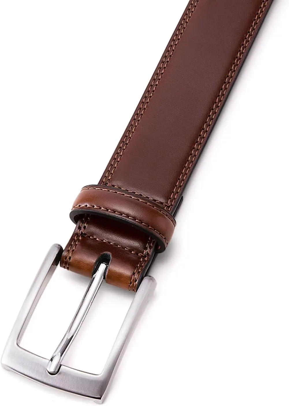 MILORDE Men's Genuine Leather Dress Belt, Handmade, 100% Cow Leather, Fashion & Classic Designs for Work Business and Casual