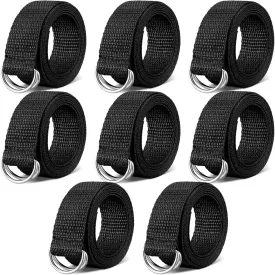 Seematn Web Football Belt 52 Inches Football Pants Belt D Ring Belts for Men Women Youth Boys Kids Girls