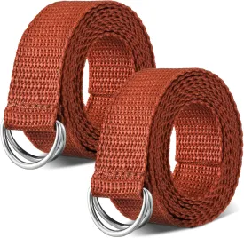 Seematn Web Football Belt 52 Inches Football Pants Belt D Ring Belts for Men Women Youth Boys Kids Girls