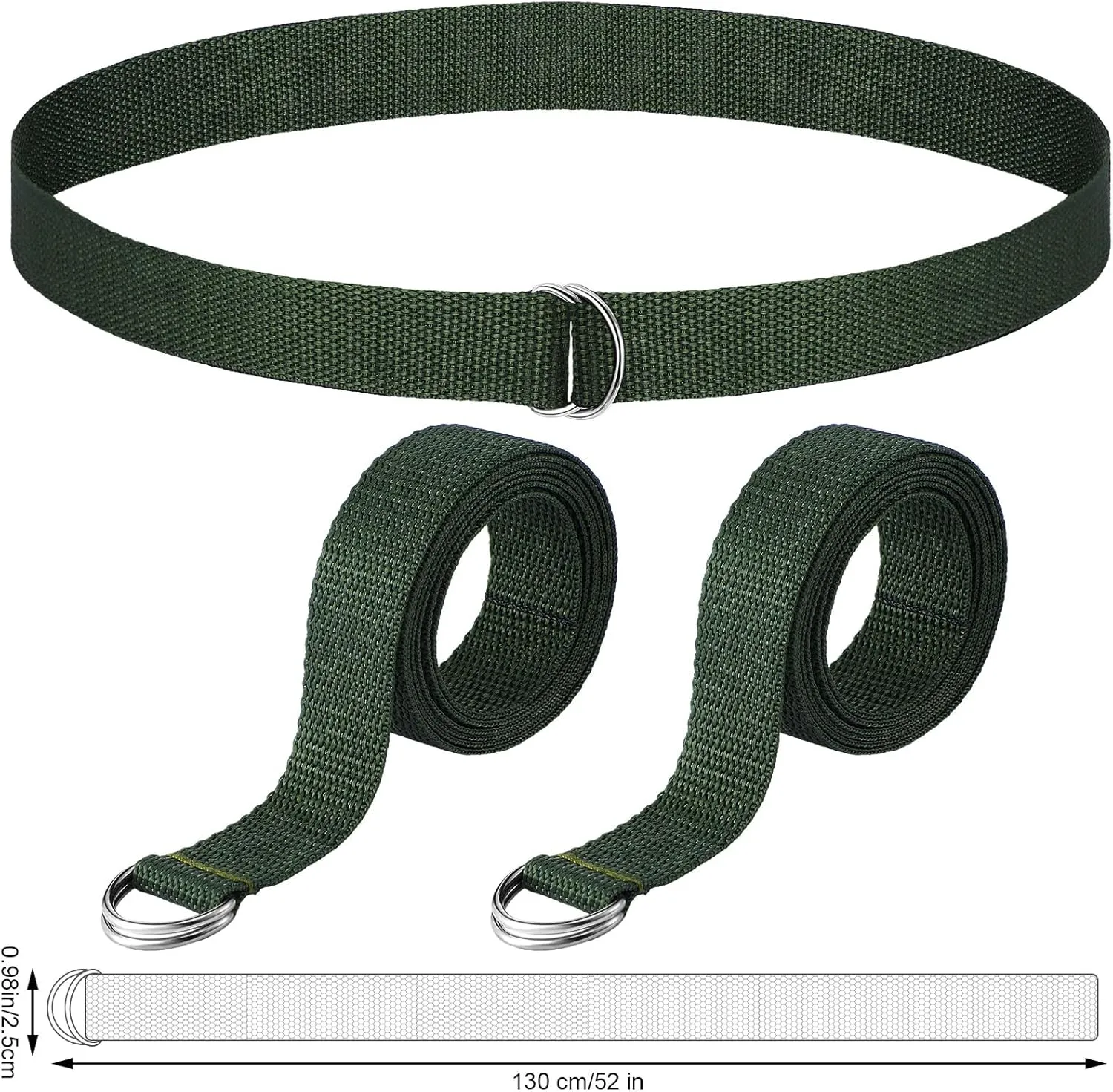 Seematn Web Football Belt 52 Inches Football Pants Belt D Ring Belts for Men Women Youth Boys Kids Girls