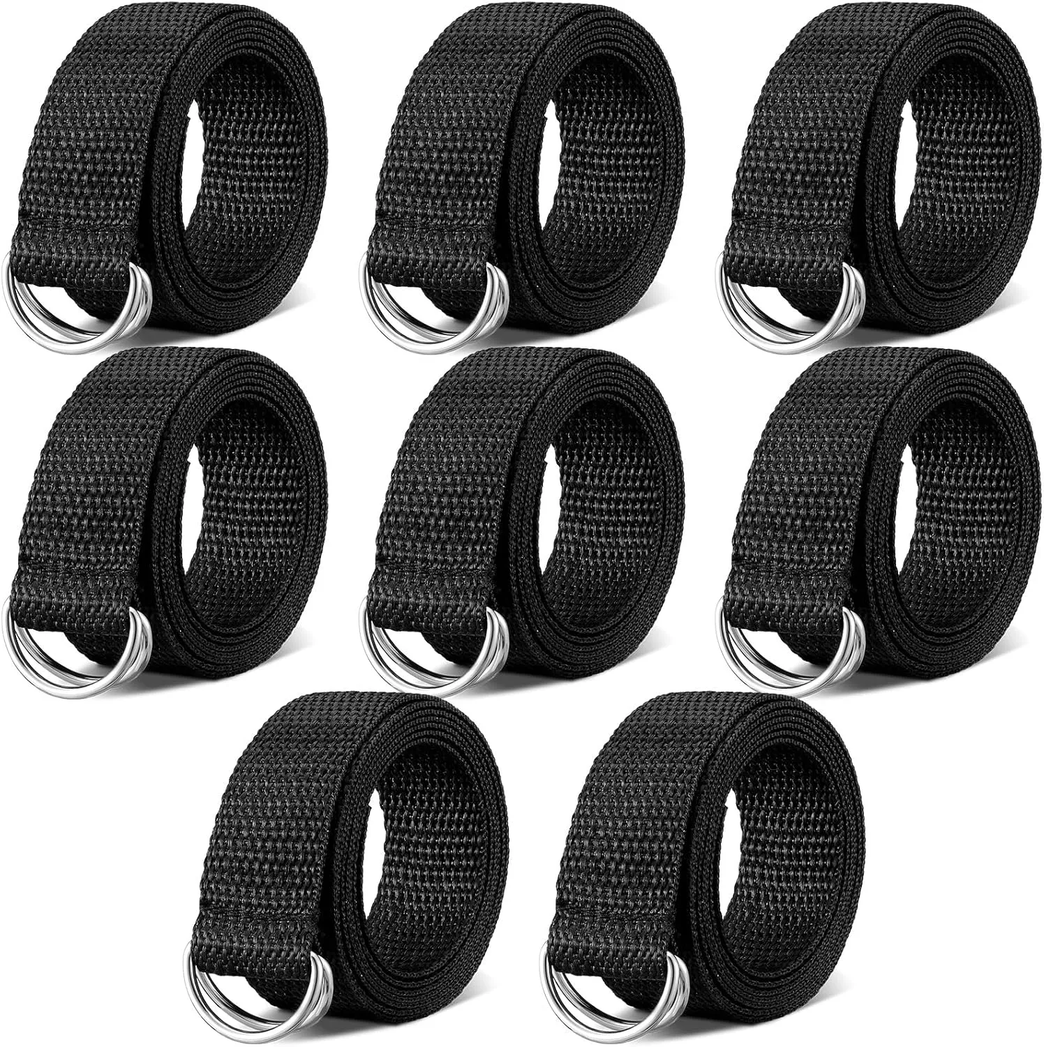 Seematn Web Football Belt 52 Inches Football Pants Belt D Ring Belts for Men Women Youth Boys Kids Girls
