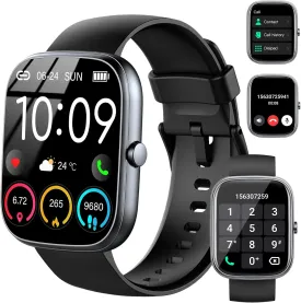 Smart Watch for Men Women, 2025 HD 1.91" Smartwatches (Answer/Make Call), 112  Sports Modes Fitness Activity Tracker, Calories/Heart Rate/Sleep Monitor, IP68 Waterproof Step Counter for Android iOS