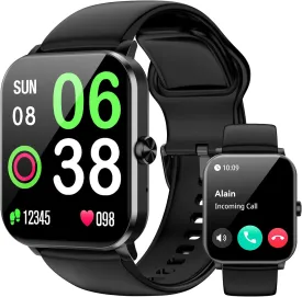 Smart Watch, Smartwatches for Men Women, 1.85" HD Fitness Tracker (Answer/Make Calls), 120  Sport Modes, Heart Rate/Sleep Monitor, IP68 Waterproof Fitness Watch, Smartwatch for Android iOS