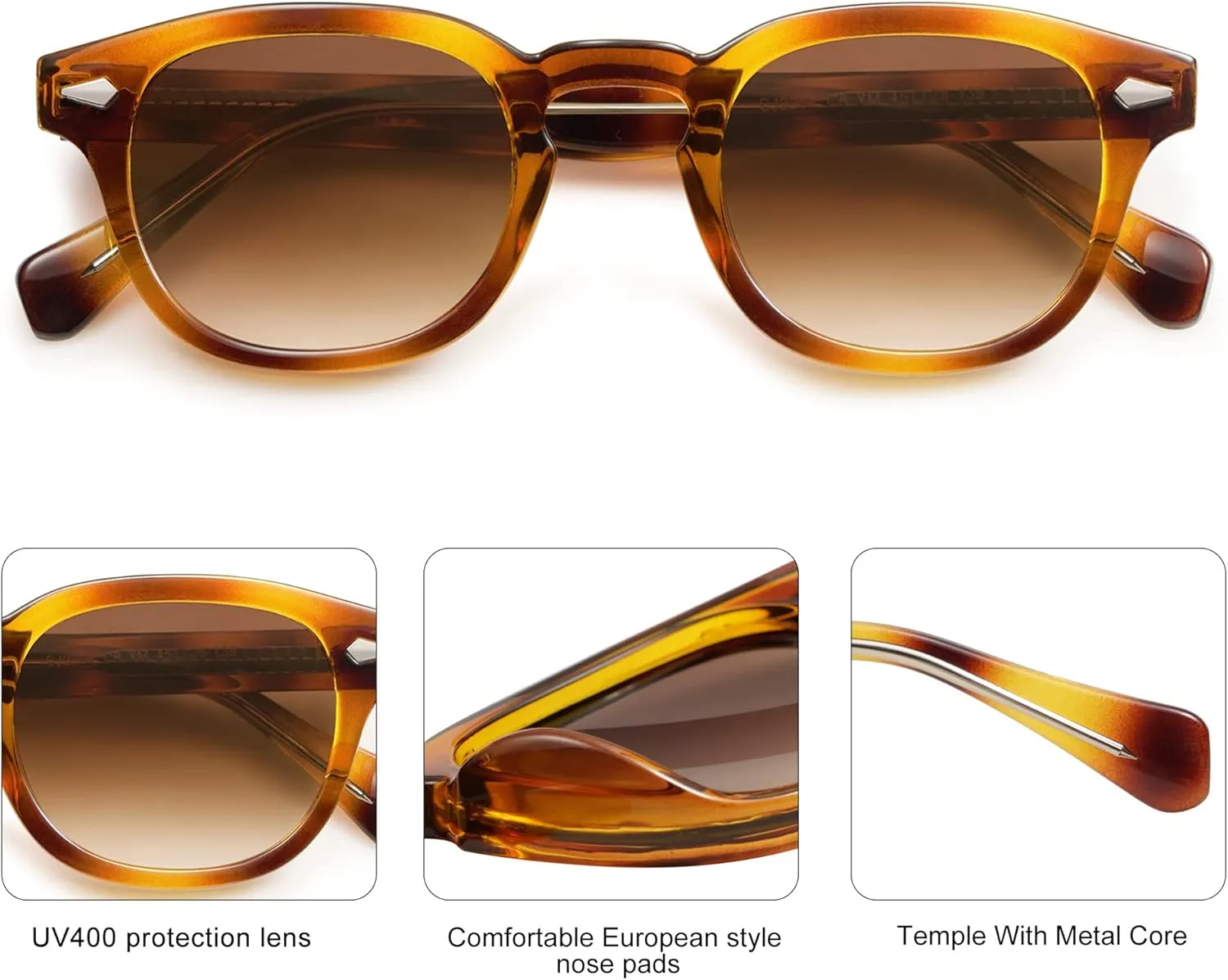 SOJOS Retro Small Round Sunglasses for Men Women Trendy Circle Style UV400 Lenses Unisex Sun Glasses SJ2251
