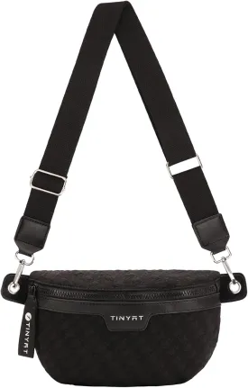 TINYAT Crossbody Fanny Pack for Women Trendy Crossbody Sling Bag with Adjustable Wide Strap Belt Bag Chest Purse for Travel