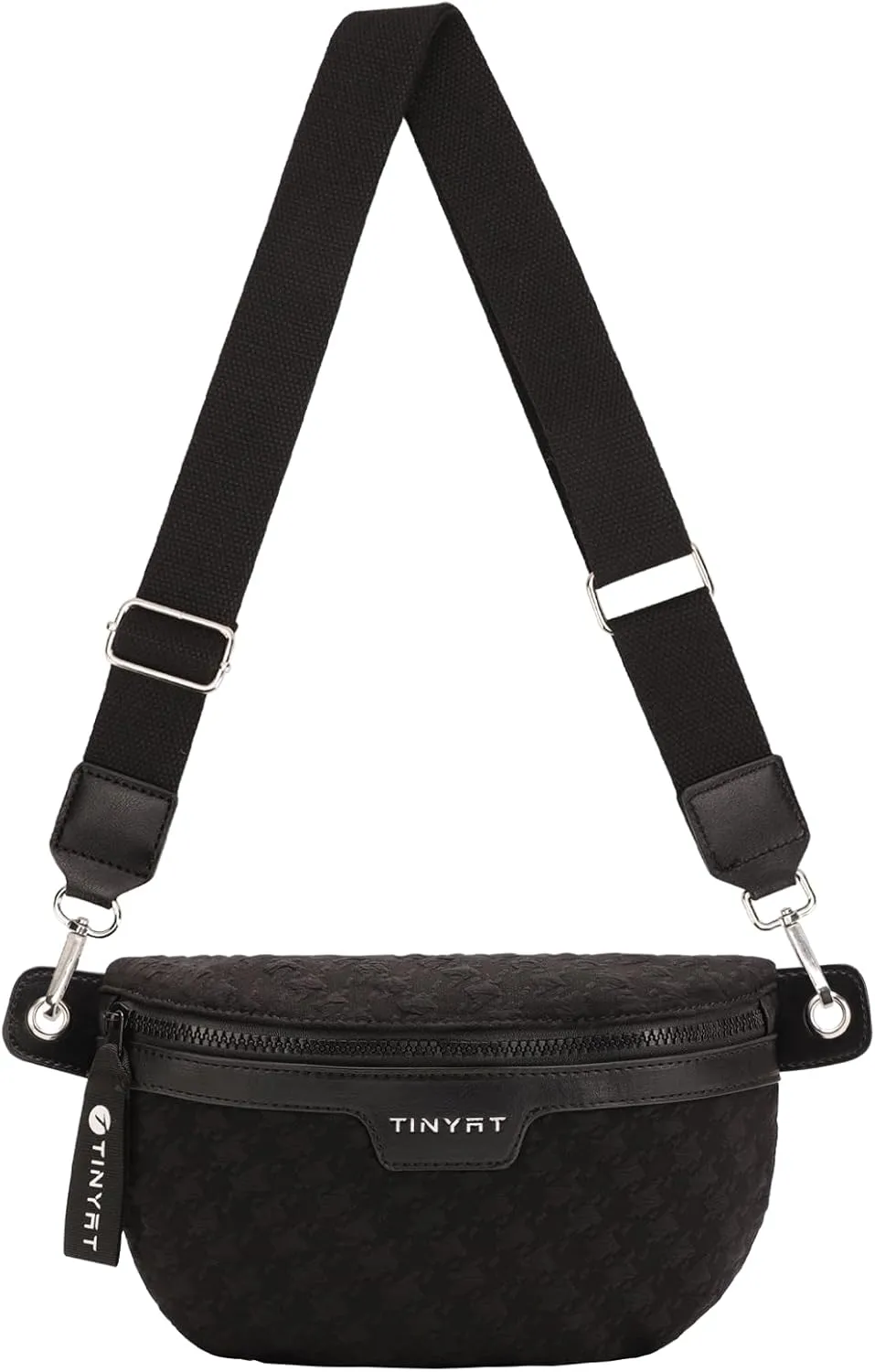 TINYAT Crossbody Fanny Pack for Women Trendy Crossbody Sling Bag with Adjustable Wide Strap Belt Bag Chest Purse for Travel