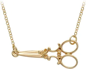 Unique New Dainty Women Simple Tiny Gold Silver Scissor Pendant Necklace Cute Chain Necklace