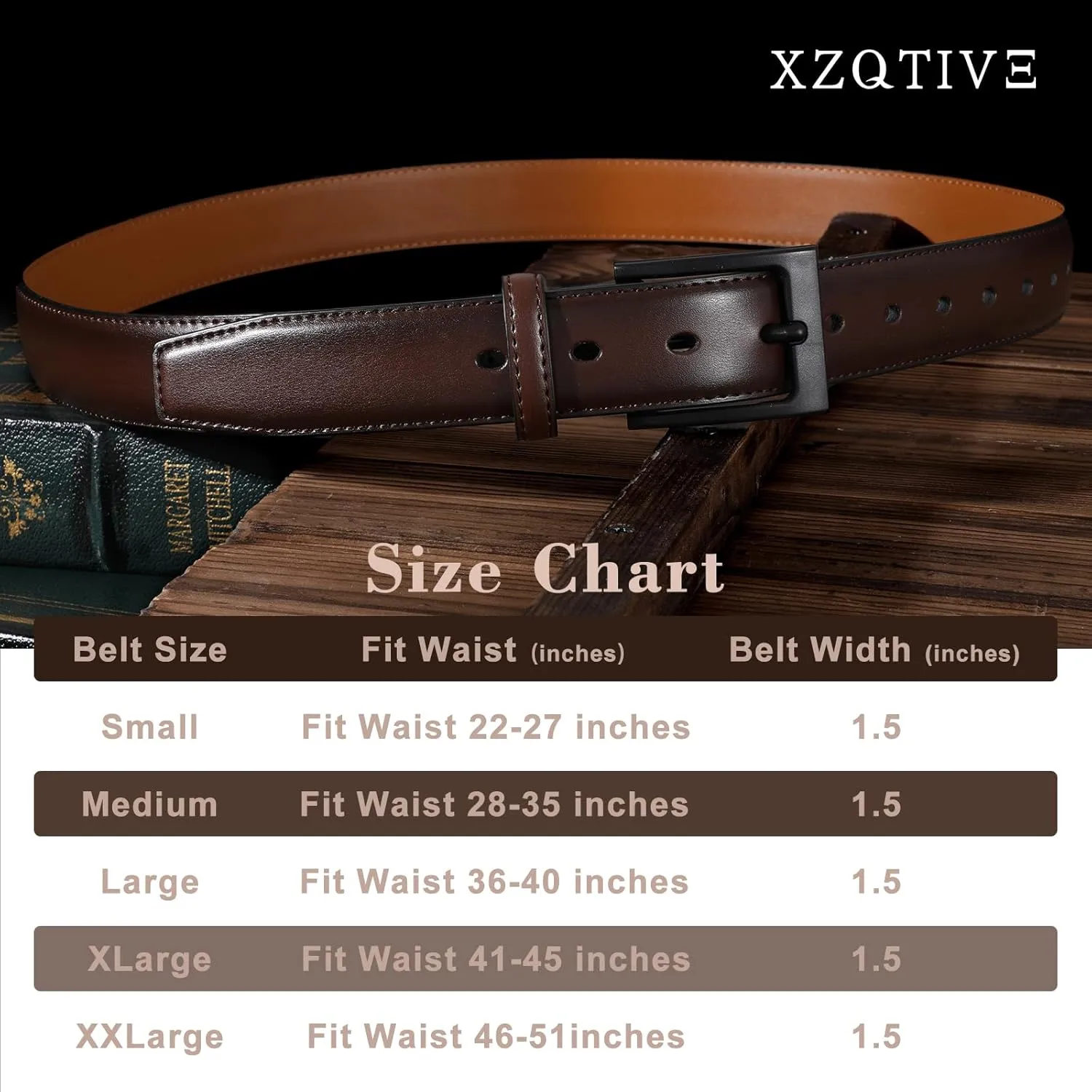 XZQTIV TSA Belt For Men Metal Free Dress Belts Hypoallergenic Leather Belt With Black Buckle Nickle Free